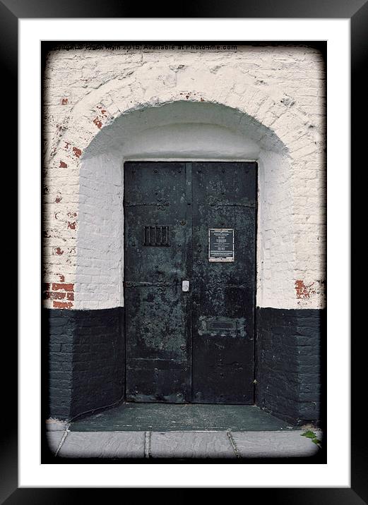  The old Leasowe Lighthouse doorway (Grunged) Framed Mounted Print by Frank Irwin