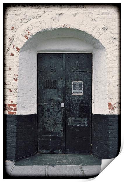  The old Leasowe Lighthouse doorway (Grunged) Print by Frank Irwin