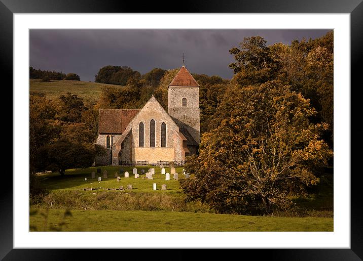  Godmersham Church Framed Mounted Print by Ian Hufton