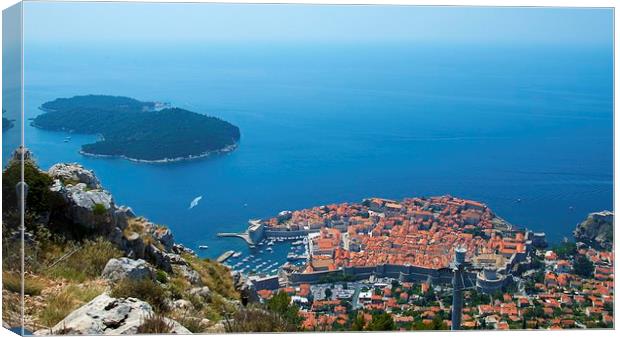  DUBROVNIK FROM THE HILL Canvas Print by radoslav rundic