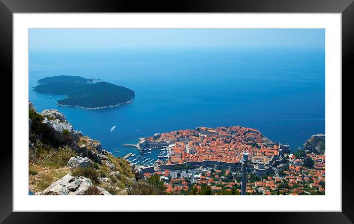  DUBROVNIK FROM THE HILL Framed Mounted Print by radoslav rundic