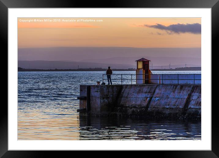  Sunset At Burghead Framed Mounted Print by Alex Millar