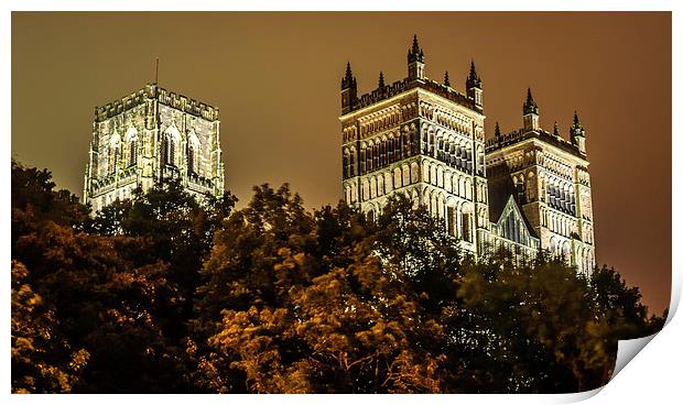 Durham Cathedral by Night Print by Naylor's Photography