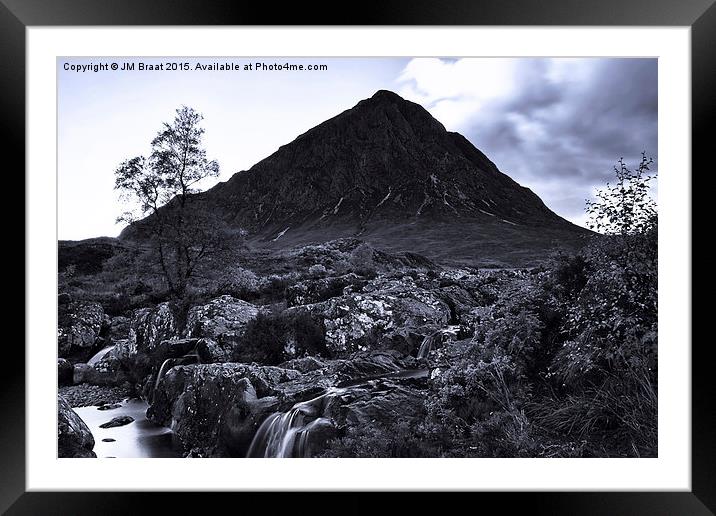 Majestic view of Stob Dearg Framed Mounted Print by Jane Braat