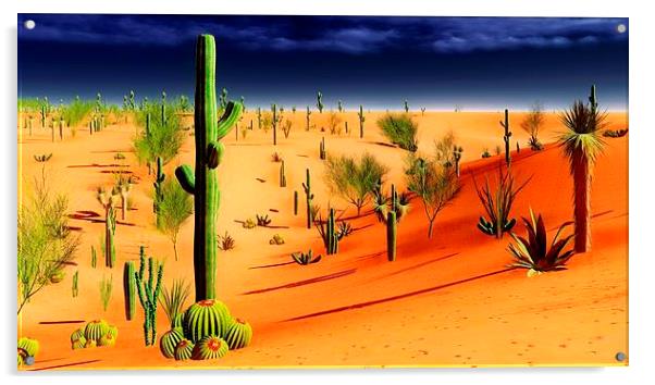 American desert Acrylic by Dariusz Miszkiel