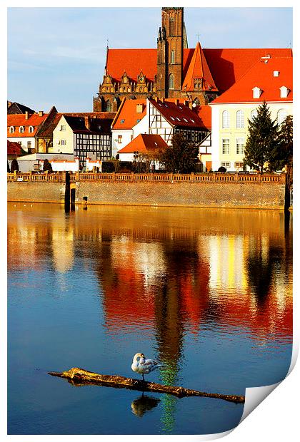 Monument in Wroclaw, Poland Print by Dariusz Miszkiel