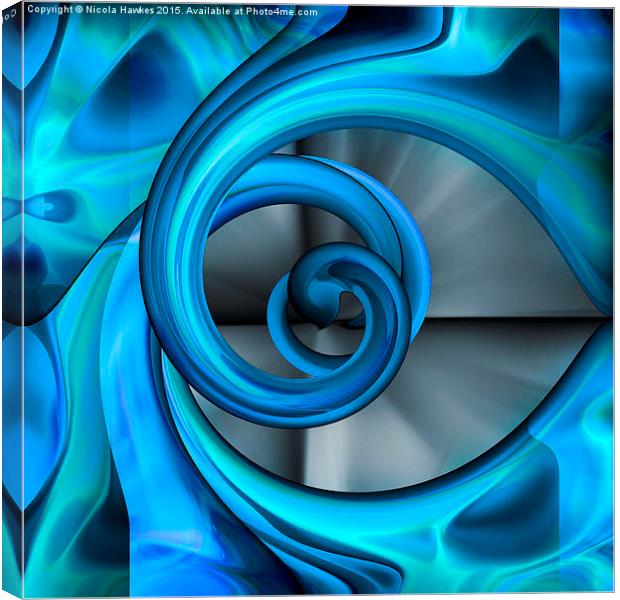  With A Twist (of blue) Canvas Print by Nicola Hawkes