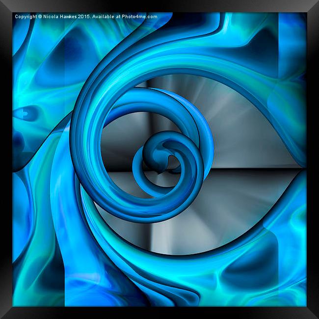  With A Twist (of blue) Framed Print by Nicola Hawkes