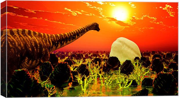 Jurassic park Canvas Print by Dariusz Miszkiel