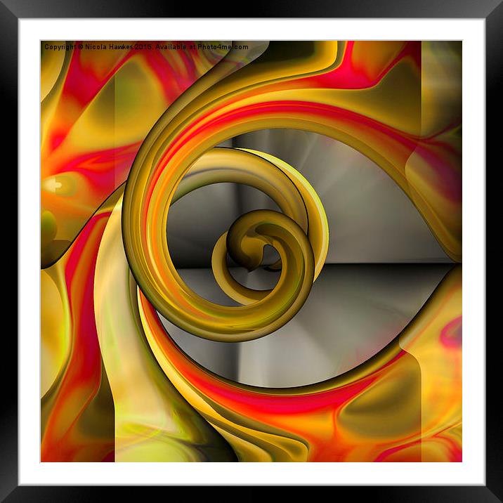  With A Twist (of red) Framed Mounted Print by Nicola Hawkes