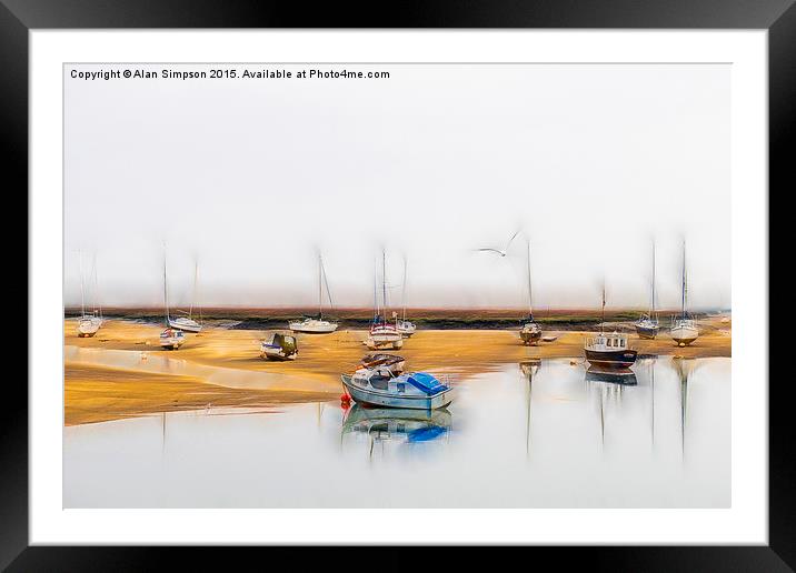  Wells-next-the-Sea Harbour Framed Mounted Print by Alan Simpson