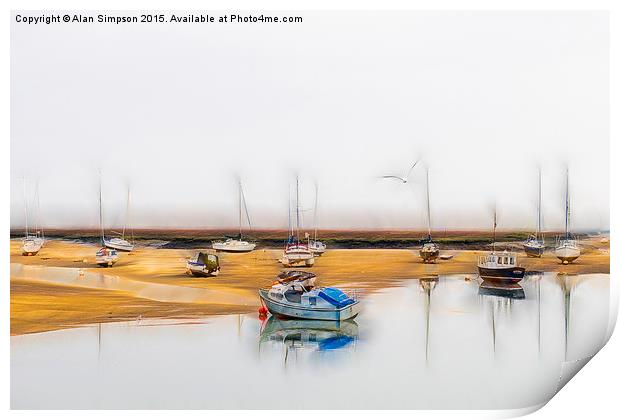  Wells-next-the-Sea Harbour Print by Alan Simpson