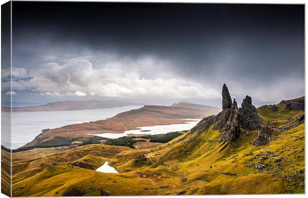 Dramatic landscape on the Isle of Skye, Scotland Canvas Print by Andrew Kearton