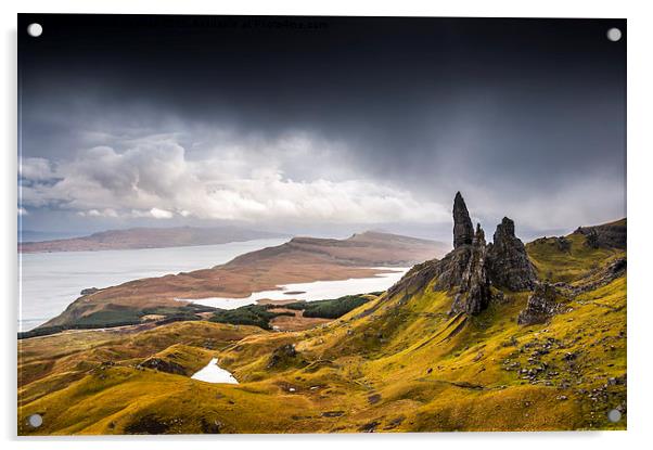 Dramatic landscape on the Isle of Skye, Scotland Acrylic by Andrew Kearton