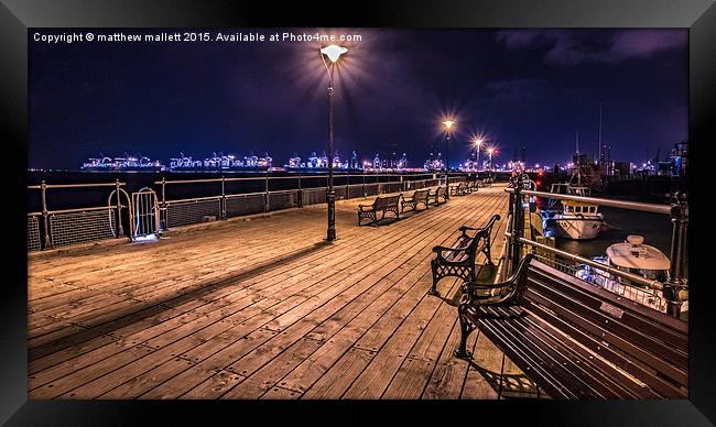  From Old Harwich To Felixstowe At Night Framed Print by matthew  mallett