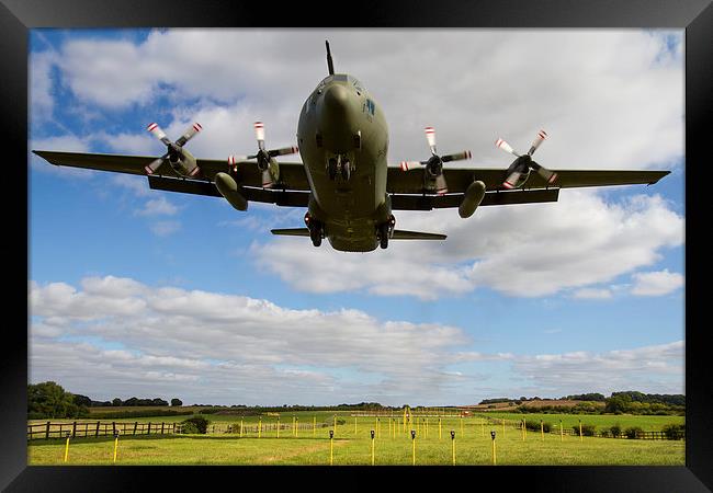  K series C130 Hercules Landing Framed Print by Oxon Images