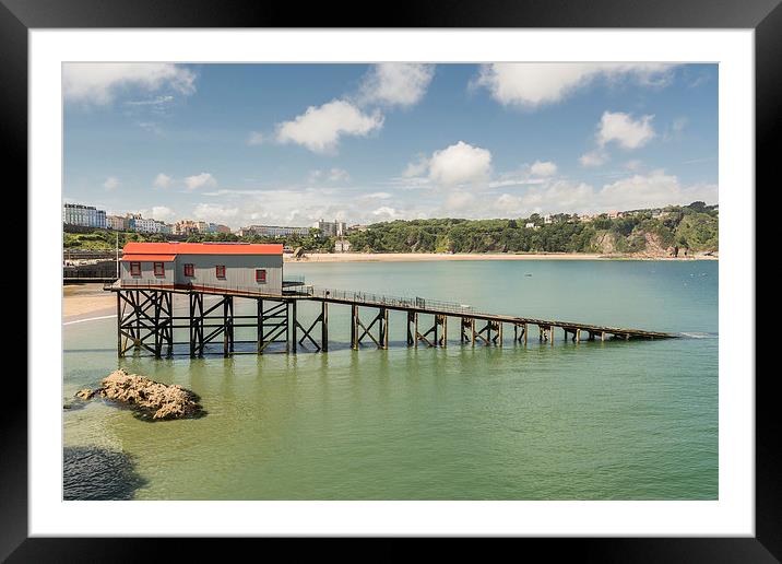 Old Lifeboat House and North Beach, Tenby. Framed Mounted Print by Malcolm McHugh