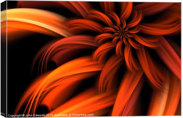 The Red Dahlia Canvas Print by John Edwards