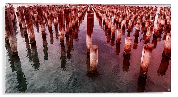  Prince's Pier Port Melbourne Acrylic by Pauline Tims