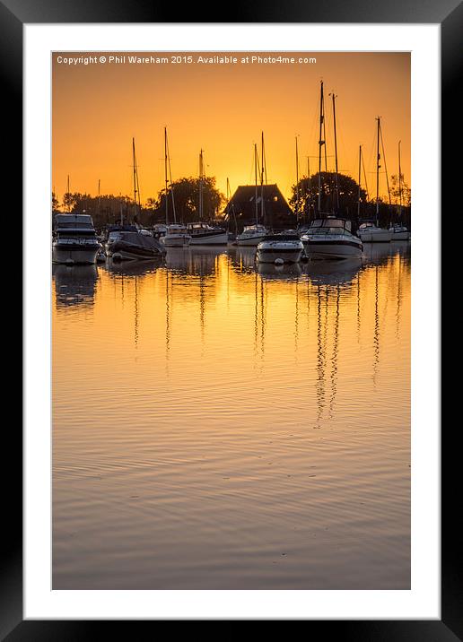 Stour Moorings  Framed Mounted Print by Phil Wareham