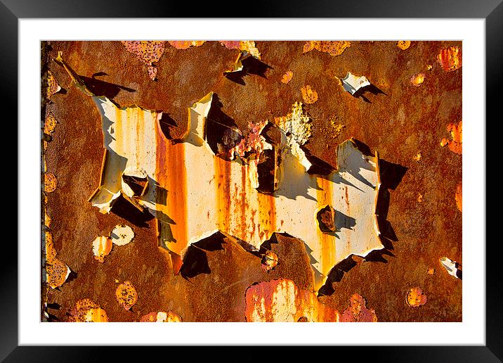  Paint on rust Framed Mounted Print by David Hare