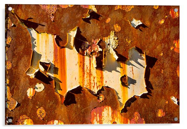  Paint on rust Acrylic by David Hare