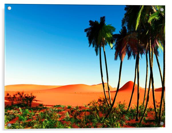 African oasis Acrylic by Dariusz Miszkiel