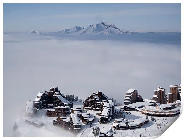  Avoriaz rises Print by Andy Armitage