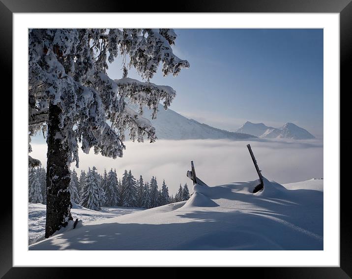  Fresh snow in the Alps Framed Mounted Print by Andy Armitage