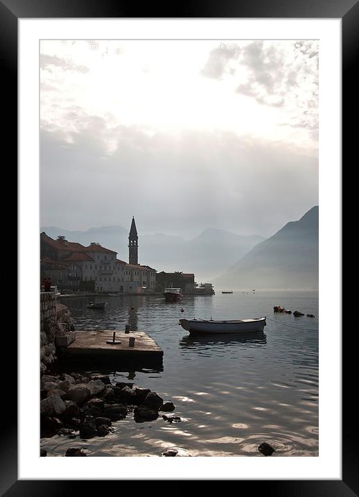 Perast Morning Framed Mounted Print by James Lavott
