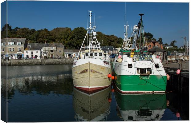 Padstow Fishing Boats Canvas Print by Brian Roscorla
