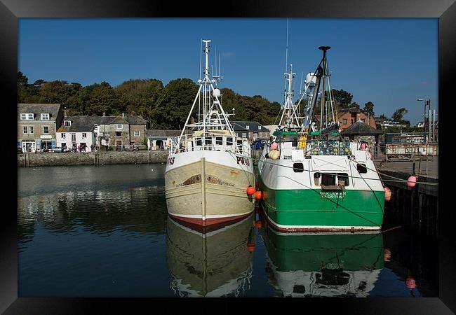 Padstow Fishing Boats Framed Print by Brian Roscorla