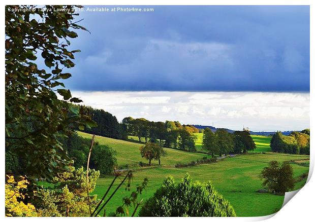  dark clouds over Dumfriesshire countryside Print by Tanya Lowery