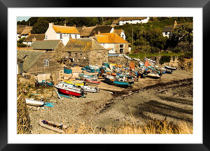 Cadgwith Cove Framed Mounted Print by Brian Roscorla
