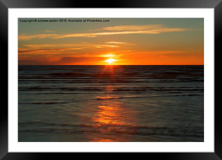 ORANGE SKY Framed Mounted Print by andrew saxton