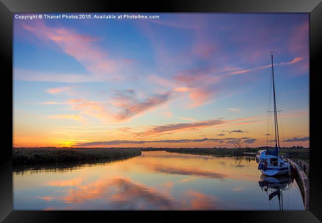  Sunset on the Broads Framed Print by Thanet Photos