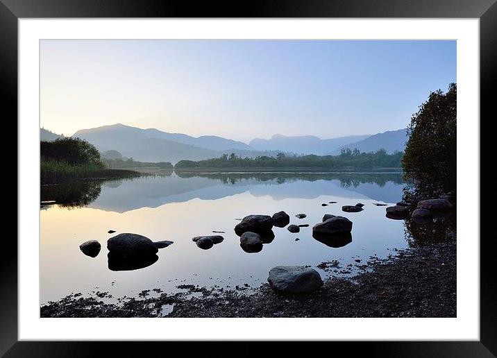 Last Light On The River Brathay Framed Mounted Print by Gary Kenyon