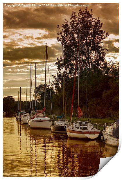  Golden Sunset    Print by Thanet Photos