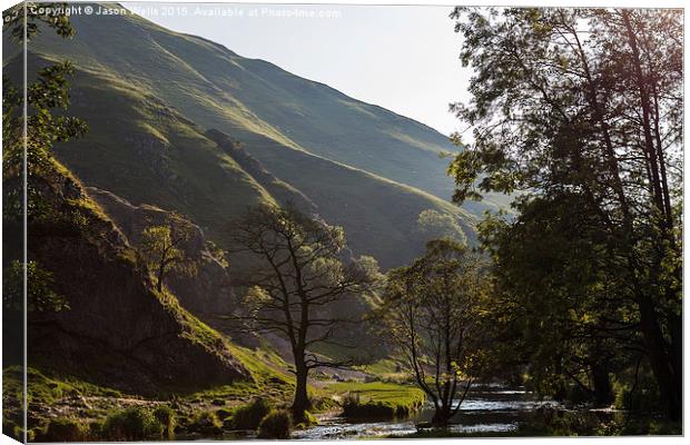 Dovedale before sunset Canvas Print by Jason Wells