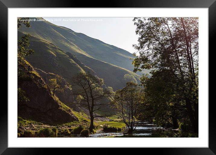 Dovedale before sunset Framed Mounted Print by Jason Wells