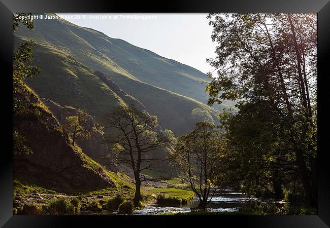 Dovedale before sunset Framed Print by Jason Wells