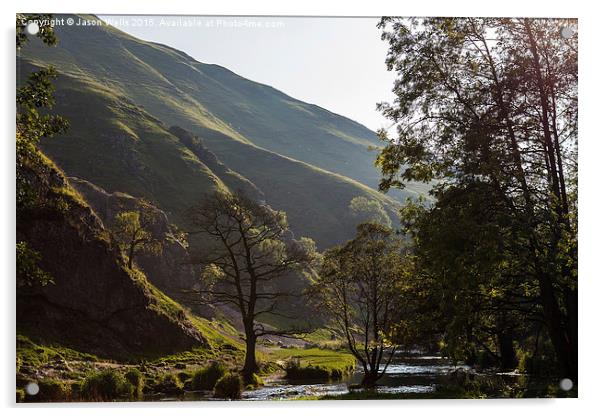 Dovedale before sunset Acrylic by Jason Wells