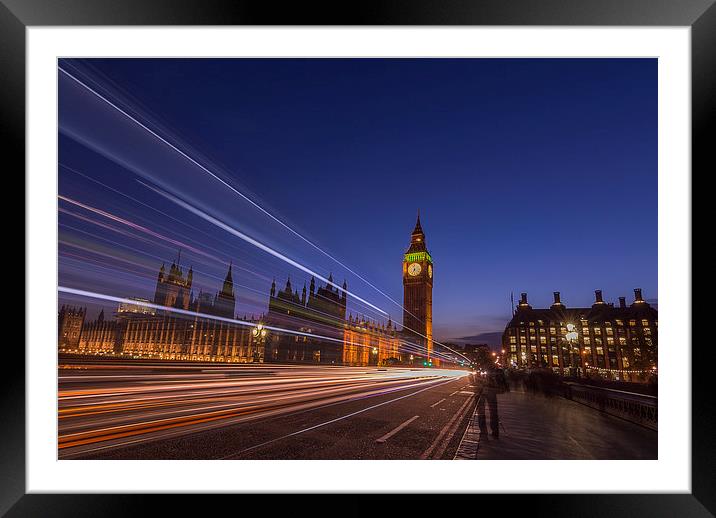 westminster rush Framed Mounted Print by Andy Evans