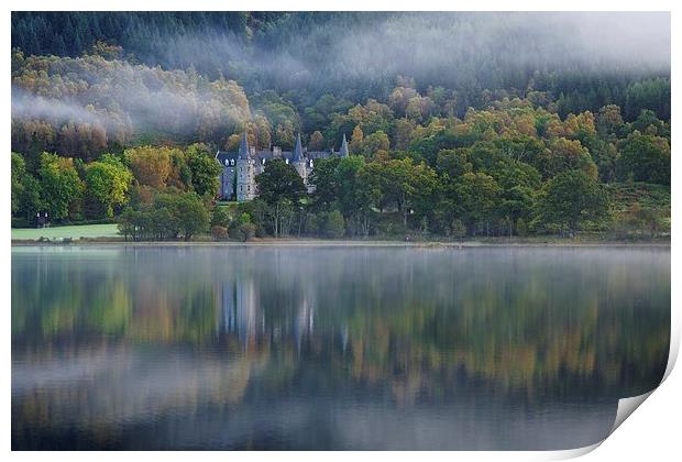 Loch Achray morning mist Print by Stephen Taylor