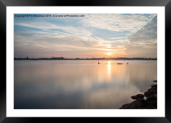  Sunset Harbour Framed Mounted Print by Phil Wareham
