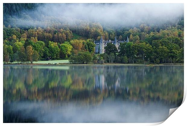  Autumnal reflections in Loch Achray Print by Stephen Taylor