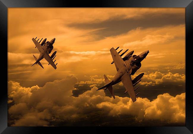  Harriers Sunset High  Framed Print by Oxon Images