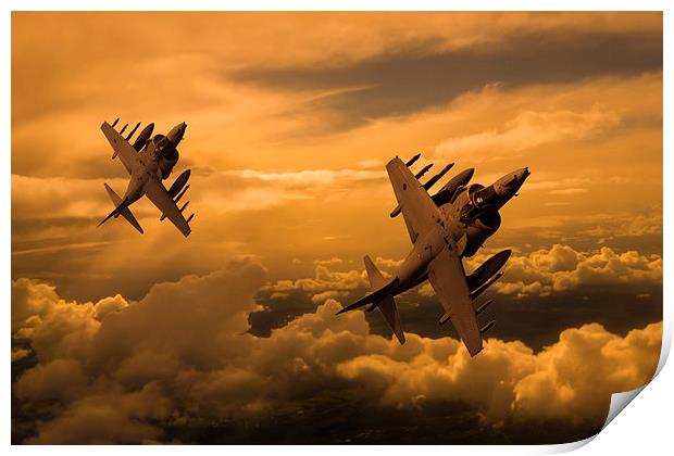  Harriers Sunset High  Print by Oxon Images