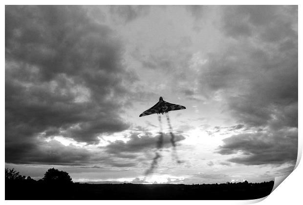 Vulcan Scramble - Mono Print by J Biggadike