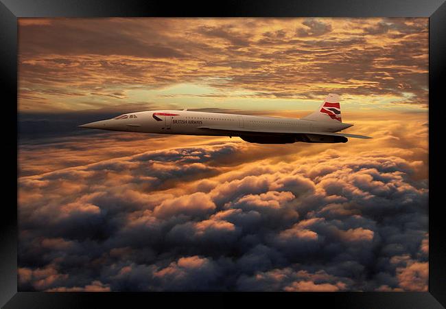 The Supersonic Concorde Framed Print by J Biggadike